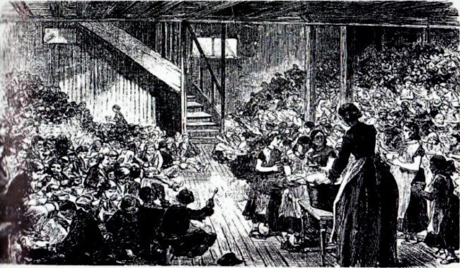 Dinner time at the Clare Market Ragged School